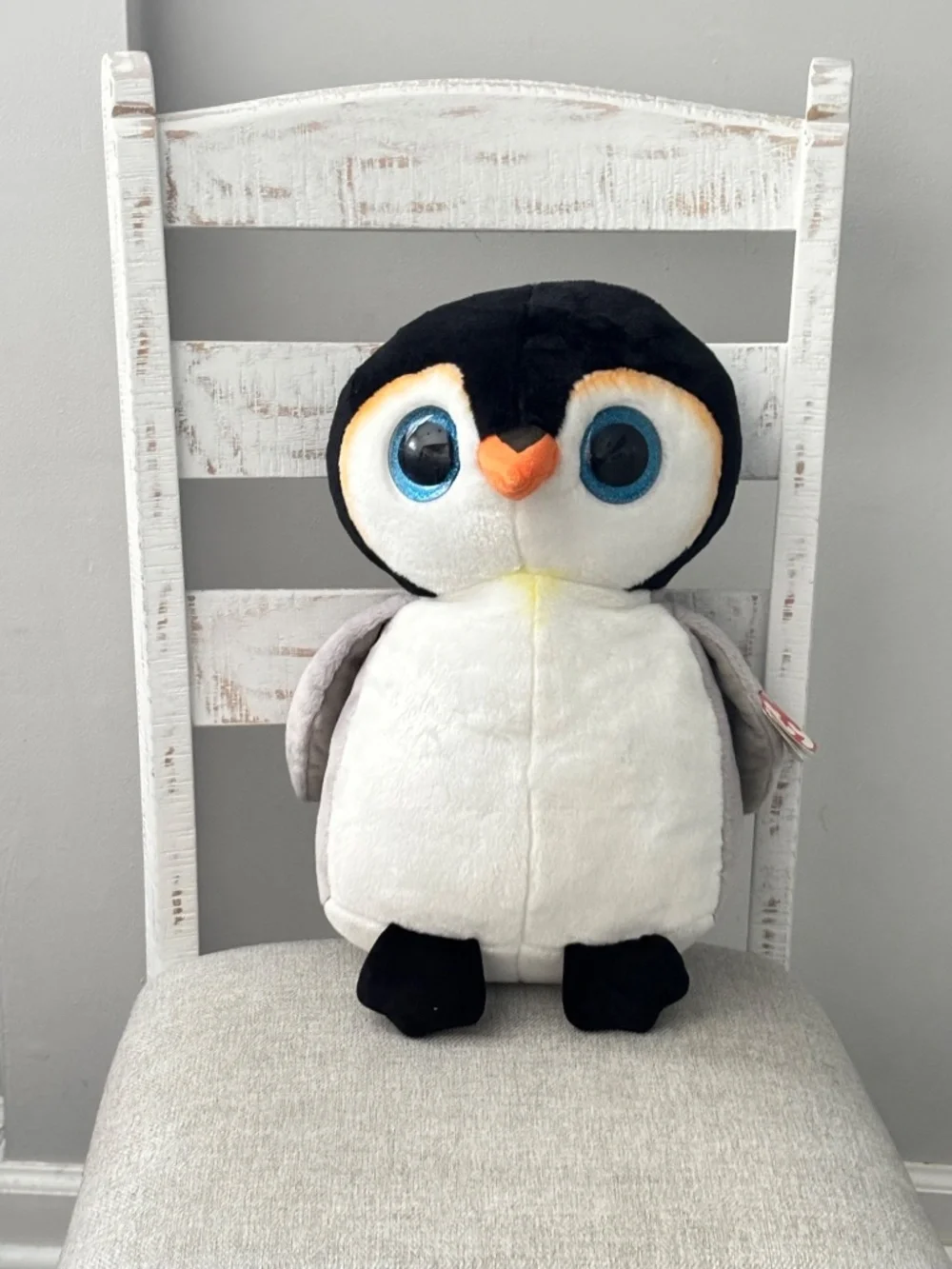 NWT TY Classic Beanie Boo Baby Pongo Penguin Velvety LARGE Plush 16